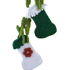 Botitas navideñas en Crochet